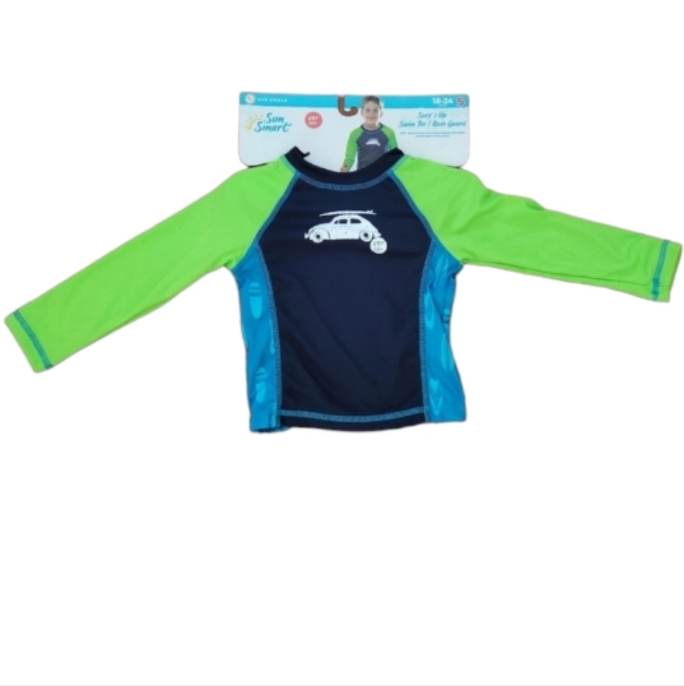 SUN SMART SUN SHIELD RASH GUARD SWIM TEE 18-24 MONTH'S UPF 50